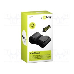 1 pcs x Goobay - 51919 - Braid, black, L: 1.8m, Features: multi use, ØBundle : 20÷40mm