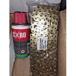 Reinforced chain 428h 130l gold grease drive atv quad bashan eagle