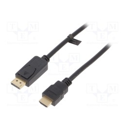 1 pcs x LOGILINK - CV0126 - Cable, DisplayPort 1.2, DisplayPort plug,HDMI plug, 1m, black
