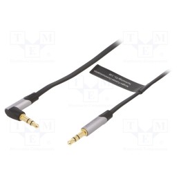 1 pcs x VENTION - BANHJ - Cable, Jack 3.5mm plug,Jack 3.5mm angled plug, 5m, black