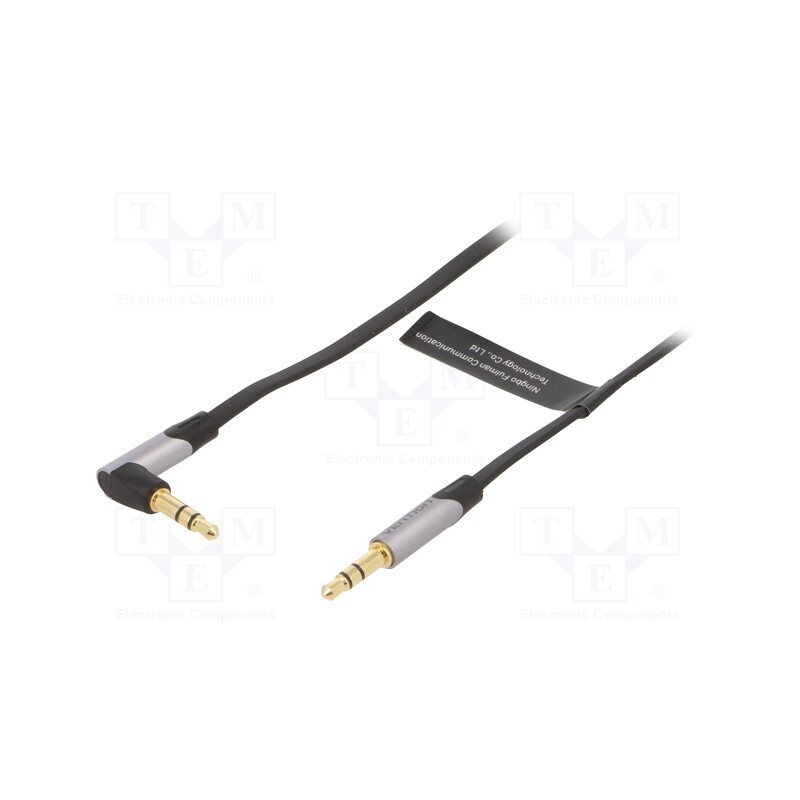 1 pcs x VENTION - BANHJ - Cable, Jack 3.5mm plug,Jack 3.5mm angled plug, 5m, black