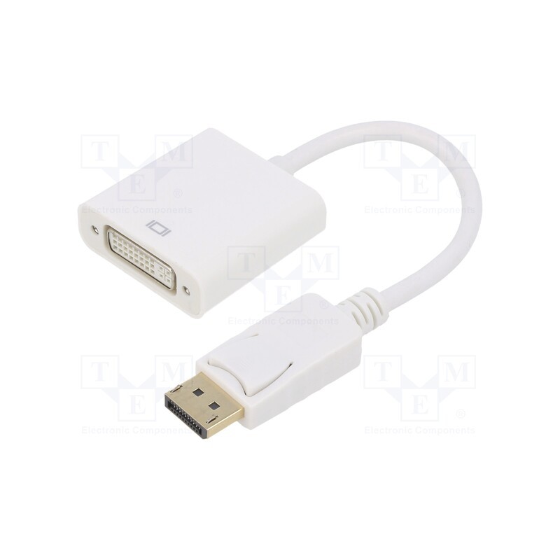 1 pcs x GEMBIRD - A-DPM-DVIF-002-W - Adapter, DisplayPort 1.1, DisplayPort plug,DVI-I (24+5) socket