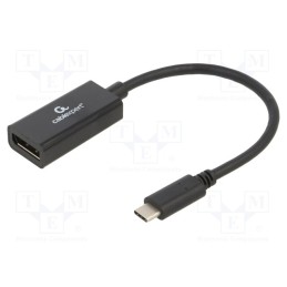 1 pcs x GEMBIRD - A-CM-DPF-02 - Adapter, DisplayPort 1.2,USB 3.1, 0.15m, black, black, Cablexpert