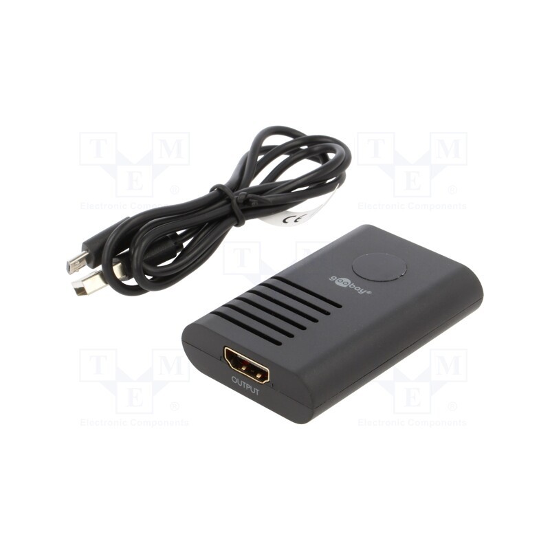 1 pcs x Goobay - 58492 - Repeater HDMI, HDCP 2.2,HDMI 2.0, HDMI socket,both sides, black