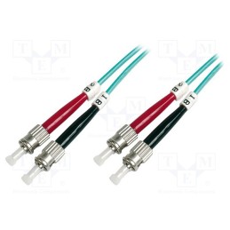 1 pcs x DIGITUS - DK-2511-10/3 - Fiber patch cord, OM3, ST/UPC,both sides, 10m, LSZH, turquoise