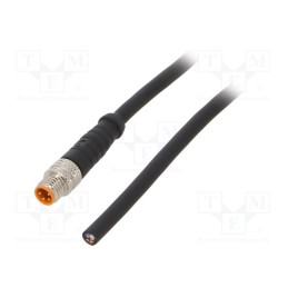 1 pcs x LUTRONIC - 0810 04 002 2M - Connection lead, M8, PIN: 4, straight, 2m, plug, 50VAC, 4A, -25÷80°C