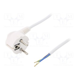 1 pcs x PLASTROL - W-97153 - Cable, 3G0.75mm2, CEE 7/7 (E/F) plug angled,wires,SCHUKO plug