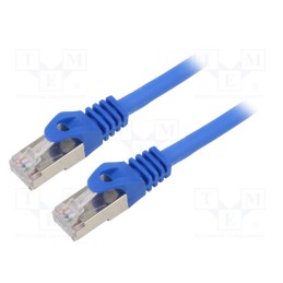 1 pcs x GEMBIRD - PP6A-LSZHCU-B-5M - Patch cord, S/FTP, 6a, solid, Cu, LSZH, blue, 5m, 27AWG, Øcable: 5.8mm