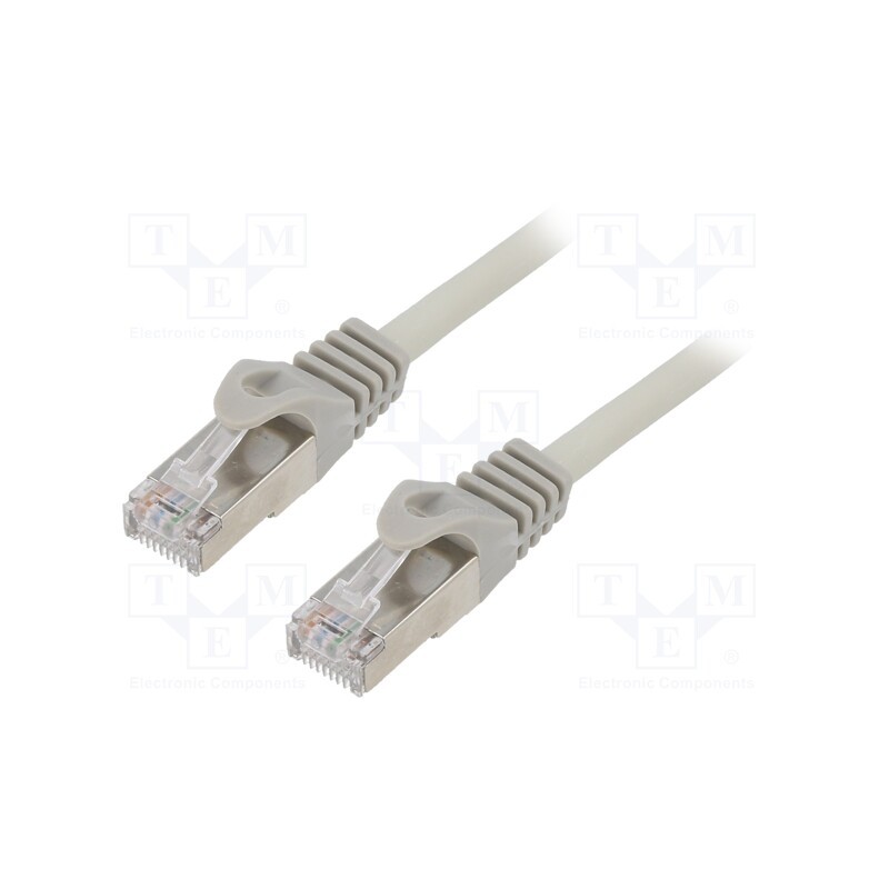1 pcs x GEMBIRD - PP6-LSZH-3M - Patch cord, F/UTP, 6, stranded, CCA, LSZH, grey, 3m, 26AWG, shielded
