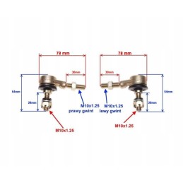 Rod end atv 110 250 bashan loncin