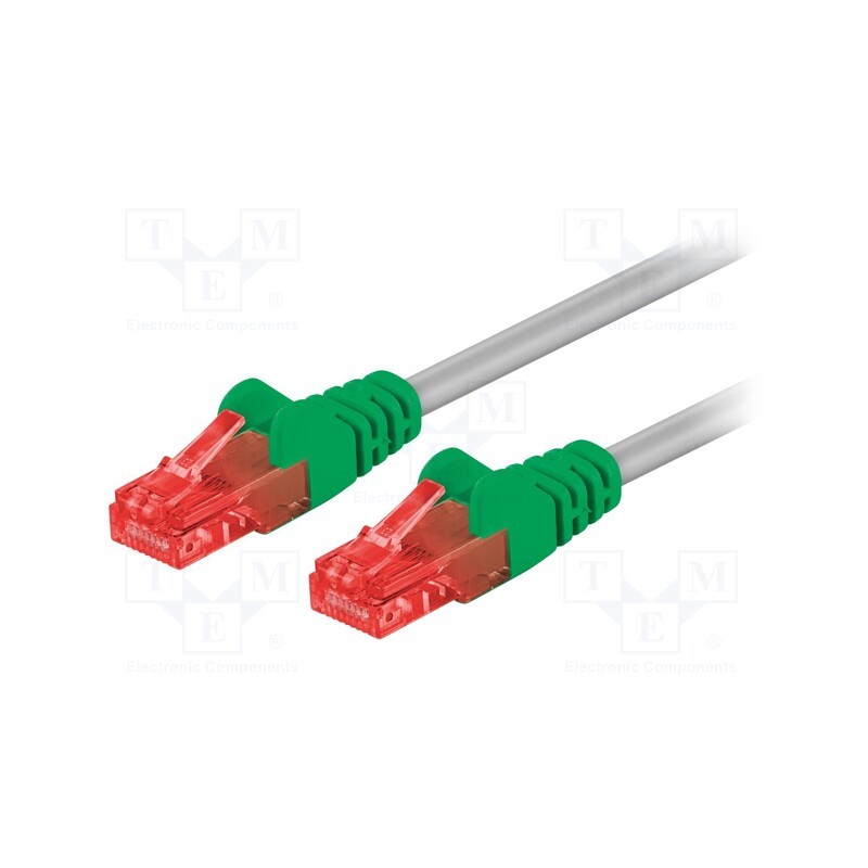 1 pcs x Goobay - 68474 - Patch cord, U/UTP, 6, stranded, CCA, PVC, grey, 2m, 24AWG