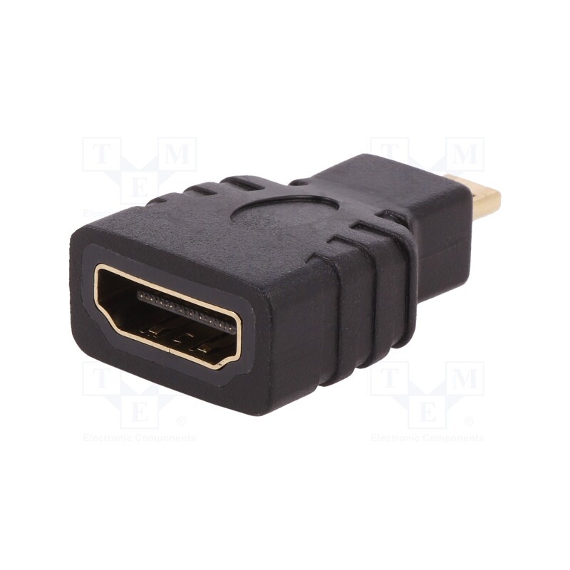 1 pcs x QOLTEC - 50506 - Adapter, HDMI socket,micro HDMI plug, black