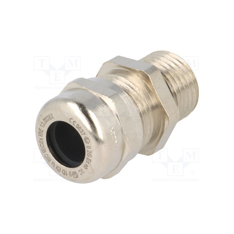 1 pcs x LAPP - 53112810 - Cable gland, with long thread, M16, 1.5, IP68, brass