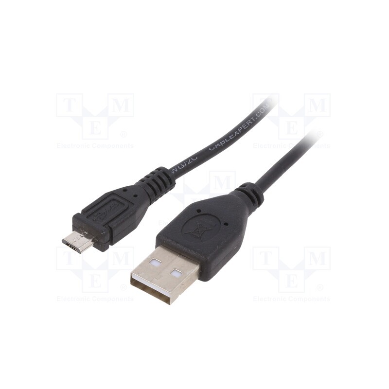 1 pcs x GEMBIRD - CCP-MUSB2-AMBM-0.5M - Cable, USB 2.0, USB A plug,USB B micro plug, gold-plated, 0.5m