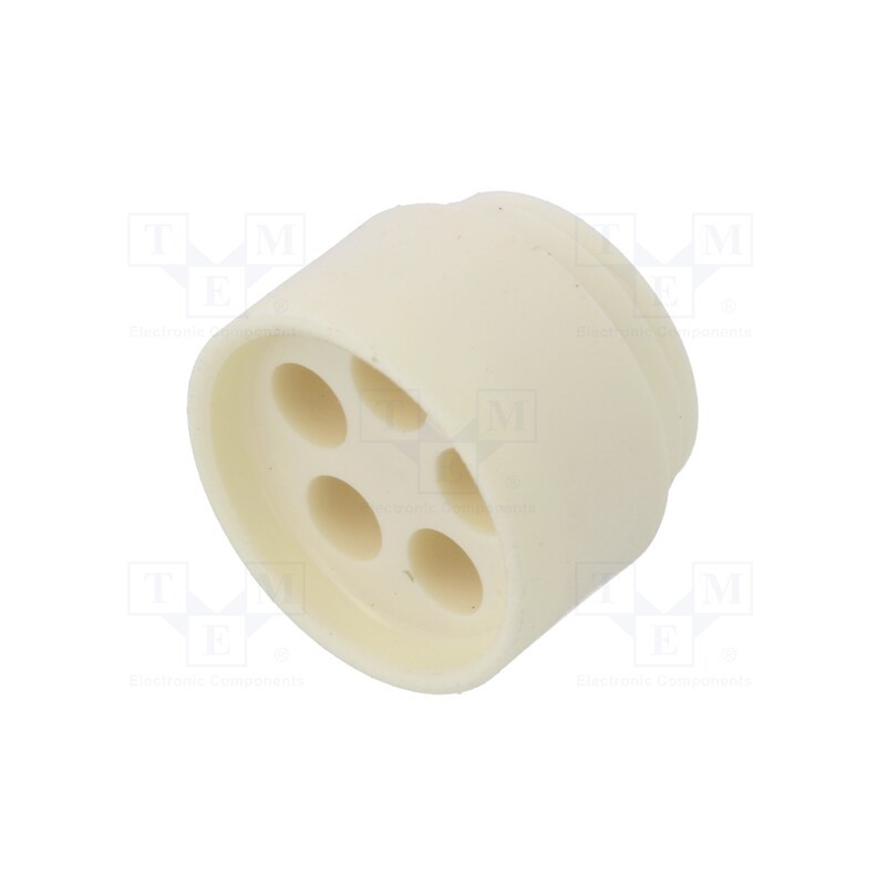 1 pcs x HUMMEL - 1.089.1603.19 - Insert for gland, 4mm, NPT1/2', elastomer, Holes no: 5, -40÷100°C