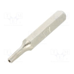 1 pcs x BETA - 12560052 - Screwdriver bit, Torx® with protection, T7H, Overall len: 27mm