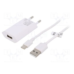 1 pcs x Goobay - 45300 - Power supply: switched-mode, plug, 5VDC, 5W, Plug: EU, 76.1%, white