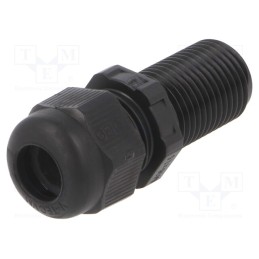 1 pcs x OBO BETTERMANN - V-TEC VM LL16 SW - Cable gland, with long thread, M16, 1.5, IP68, polyamide, black
