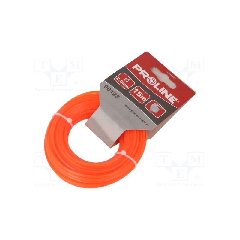 1 pcs x PROLINE - 98123 - Trimmer line, L: 15m, polyamide, square, Size: 2mm