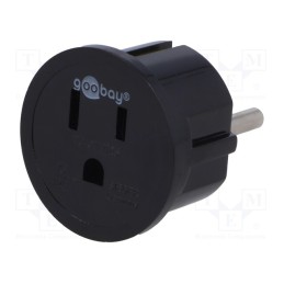 1 pcs x Goobay - 45350 - Adapter, Plug: with earthing, Input: EU, Out: JAPAN,USA