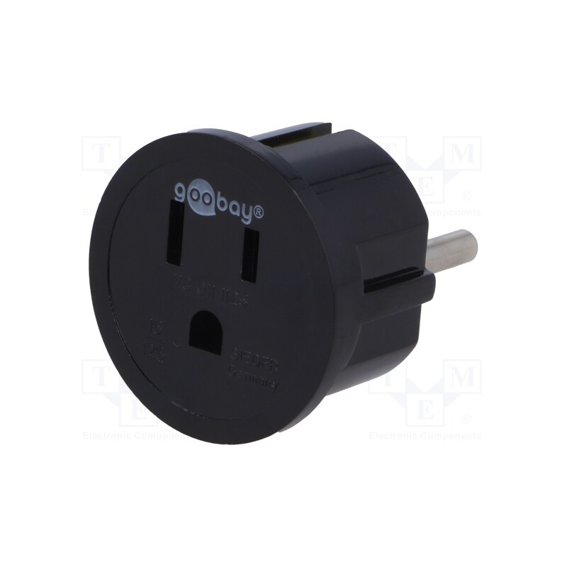 1 pcs x Goobay - 45350 - Adapter, Plug: with earthing, Input: EU, Out: JAPAN,USA