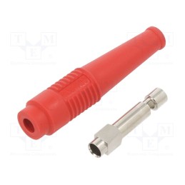 1 pcs x STu00c4UBLI - 64.9201-22 - Socket, 4mm banana, 32A, 30VAC, 60VDC, 50mm, red, nickel plated