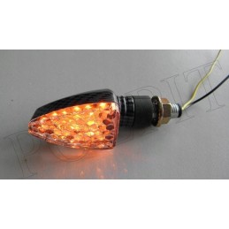 Carbon indicator, white glass, left, LED