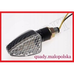 Carbon indicator, white glass, left, LED