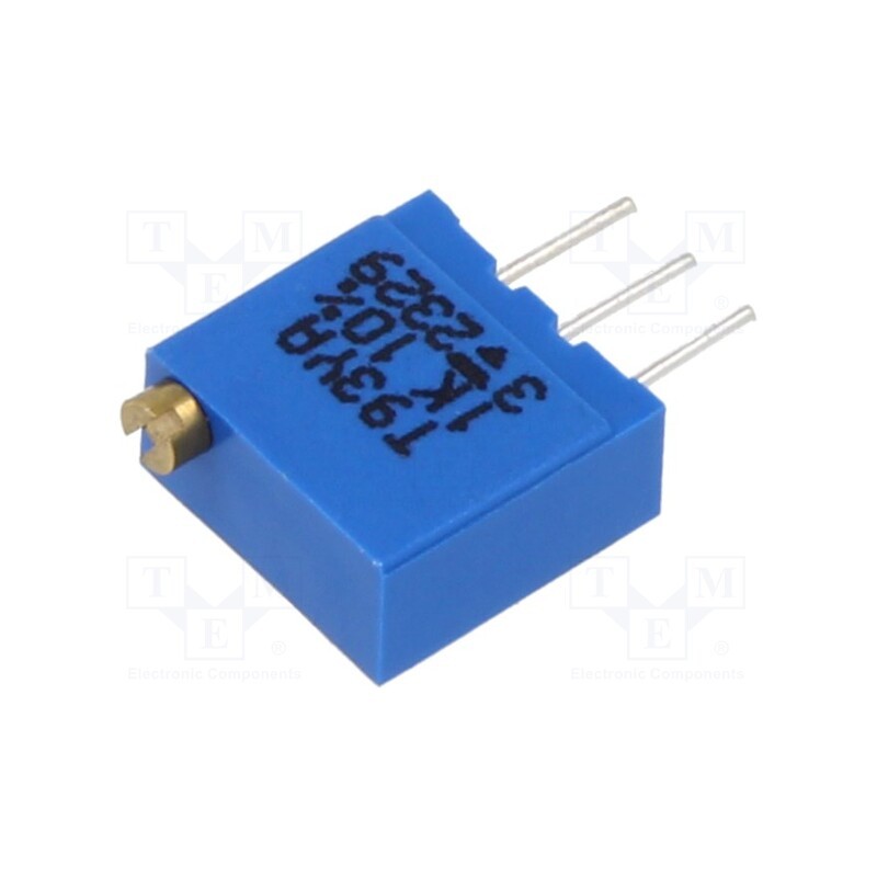 1 pcs x VISHAY - T93YA102KT20 - Potentiometer: mounting, multiturn, 1kΩ, 500mW, THT, ±10%, linear
