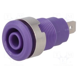 1 pcs x STu00c4UBLI - 49.7044-26 - Socket, 4mm banana, 24A, 1kV, Cutout: Ø12.2mm, violet, insulated