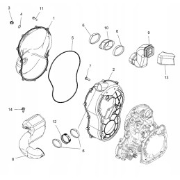 CVT pipe connector Polaris Sportsman Scrambler 5415255
