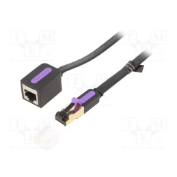 1 pcs x VENTION - ICBBH - Extender RJ45, F/UTP, 7, stranded, Cu, PVC, black, 2m, 30AWG