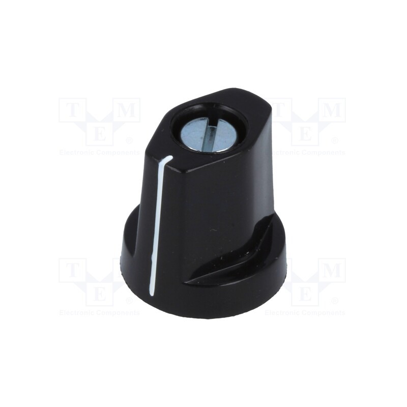 1 pcs x MENTOR - 355.41 - Knob, with flange,with pointer, plastic, Øshaft: 4mm, black