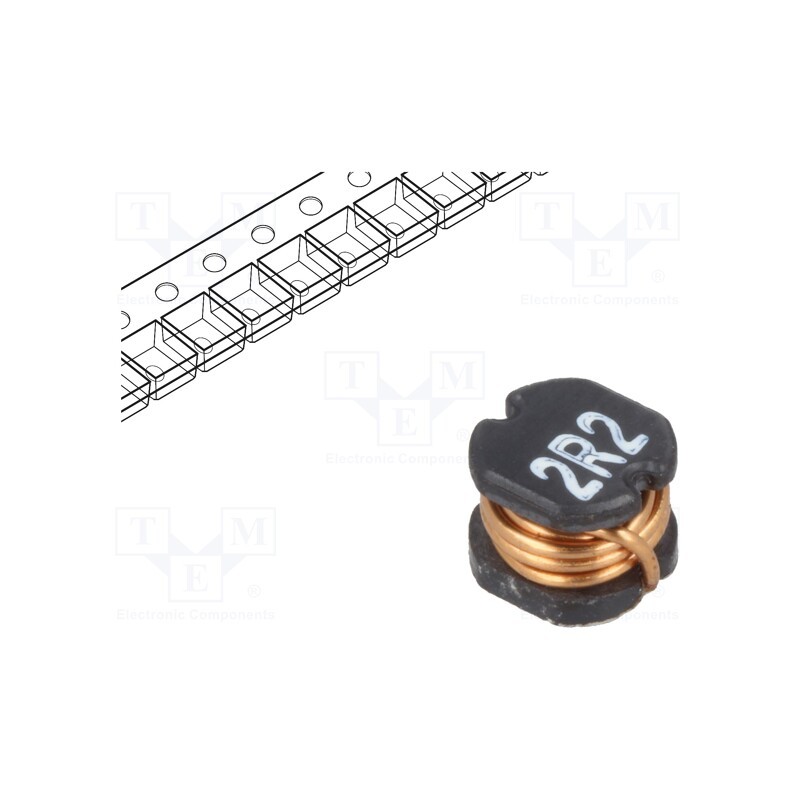 1 pcs x TRACO POWER - TCK-059 - Inductor: wire, SMD, 2.2uH, 25mΩ, -40÷125°C, ±20%, 5.2x5.8x4.5mm