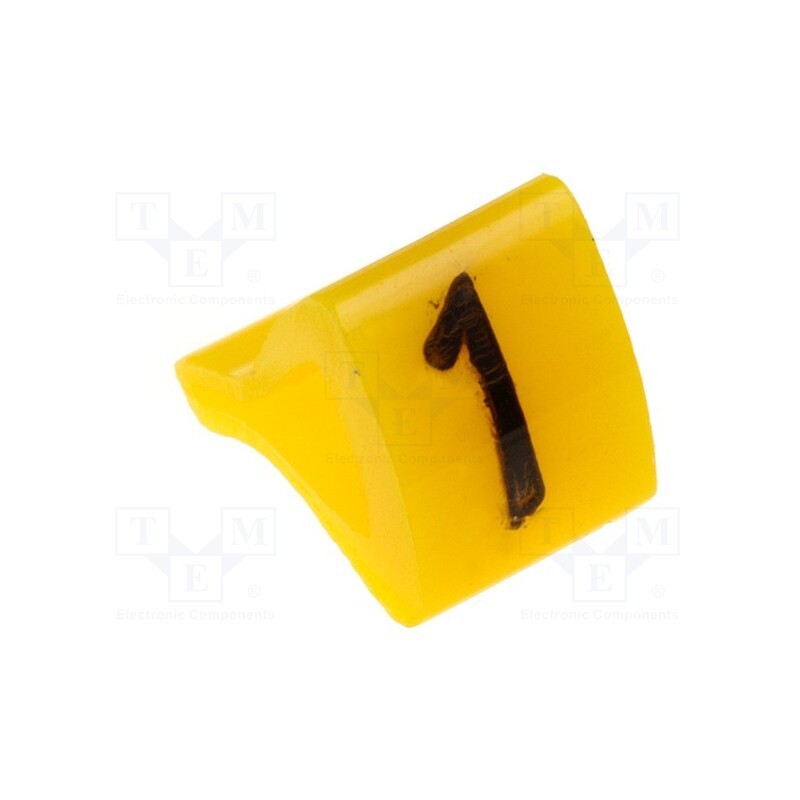 1 pcg x KURANT - MZ-1/1 - Markers, Marking: 1, 1.7÷3.5mm, H: 7mm, A: 6mm, -30÷100°C, leaded