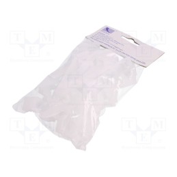 1 pcg x PAWBOL - H.7202A - Cable strap clip, white, L: 65mm, 25pcs, UP-22, Ø: 22mm