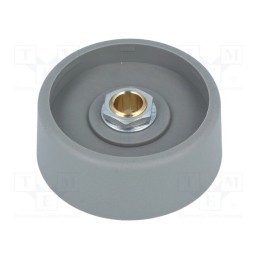 1 pcs x OKW - A3140068 - Knob, without pointer, polyamide, Øshaft: 6mm, Ø40x16mm, grey