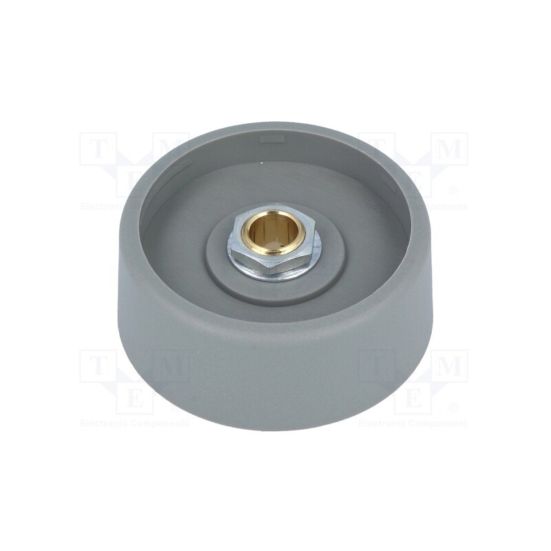 1 pcs x OKW - A3140068 - Knob, without pointer, polyamide, Øshaft: 6mm, Ø40x16mm, grey