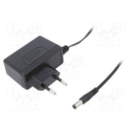 1 pcs x MEAN WELL - GSM12E09-P1J - Power supply: switched-mode, plug, 9VDC, 1.33A, 12W, Plug: EU, 82%