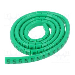 1 pcg x KURANT - MZ-MKK-0/5 - Markers, Marking: 5, 1.1÷2.5mm, H: 3mm, A: 6mm, -30÷100°C, leaded