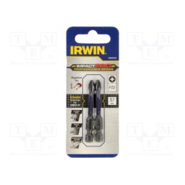 1 pcg x IRWIN - IW6061401 - Screwdriver bit, Pozidriv®, PZ2, Mounting: 1/4' (E6,3mm), 2pcs.
