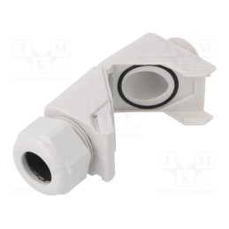 1 pcs x HUMMEL - 1.313.2500.50 - Cable gland, angular, M25, 1.5, IP68, polyamide, grey, HSK-W