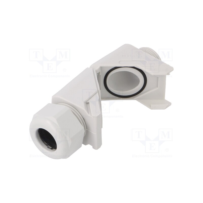 1 pcs x HUMMEL - 1.313.2500.50 - Cable gland, angular, M25, 1.5, IP68, polyamide, grey, HSK-W