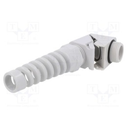 1 pcs x HUMMEL - 1.314.2000.50 - Cable gland, angular,with strain relief, M20, 1.5, IP68, grey