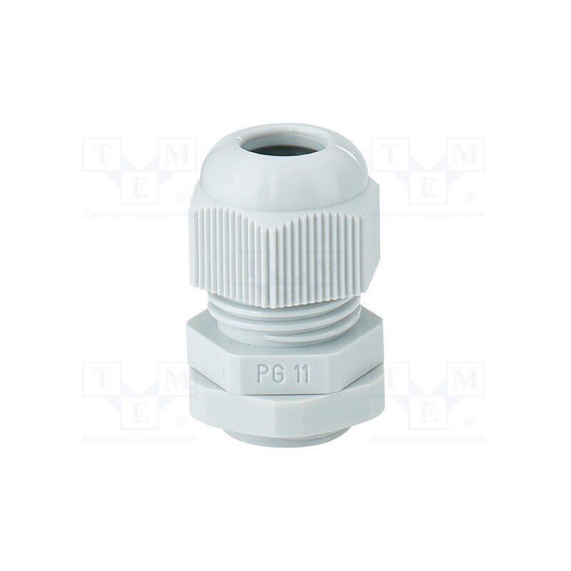 1 pcs x HENSEL - 3600074 - Cable gland, PG11, IP65, polyamide, light grey