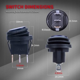 Switch universal switch 100 waterproof blue pr18101