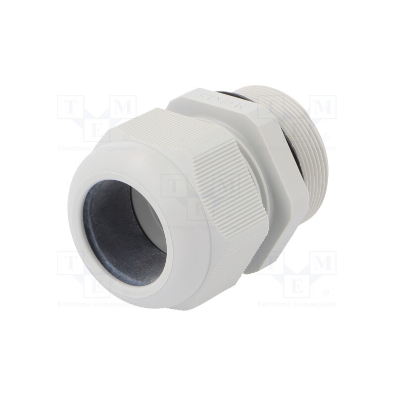1 pcs x FIBOX - GPA M40-L - Cable gland, with long thread, M40, 1.5, IP68, polyamide, grey