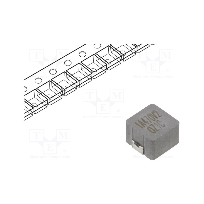 1 pcs x EATON ELECTRONICS - HCM1A0805V2-470-R - Inductor: wire, SMD, 47uH, Ioper: 2.5A, 125mΩ, ±20%, Isat: 2.6A