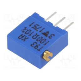 1 pcs x VISHAY - T93XA101KT20 - Potentiometer: mounting, multiturn, 100Ω, 500mW, THT, ±10%, linear