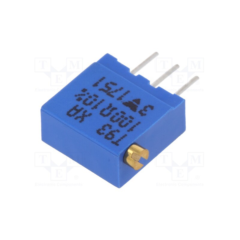 1 pcs x VISHAY - T93XA101KT20 - Potentiometer: mounting, multiturn, 100Ω, 500mW, THT, ±10%, linear